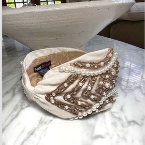 Anthropologie NamJosh Embellished pearl headband